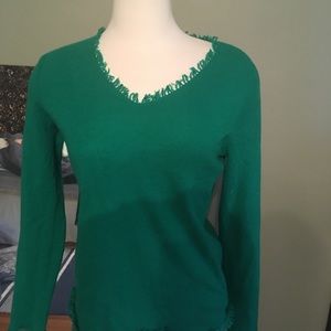 100% cashmere kelly green sweater